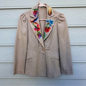 Vintage 1970s Tomboy of California Embroidered Blazer S-M
